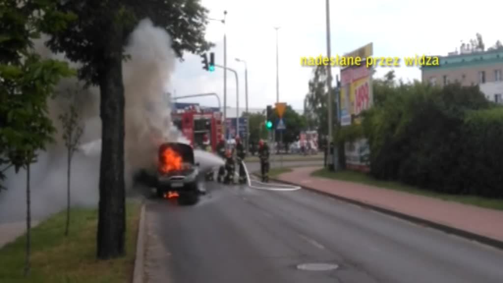 Pożar samochodu na Plantach – zobacz video!